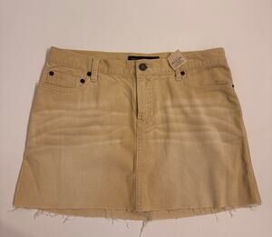 NWT Vintage Y2K Abercrombie & Fitch Corduroy Tan Mini Skirt Size 2